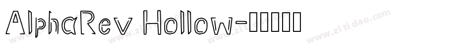 AlphaRev Hollow字体转换